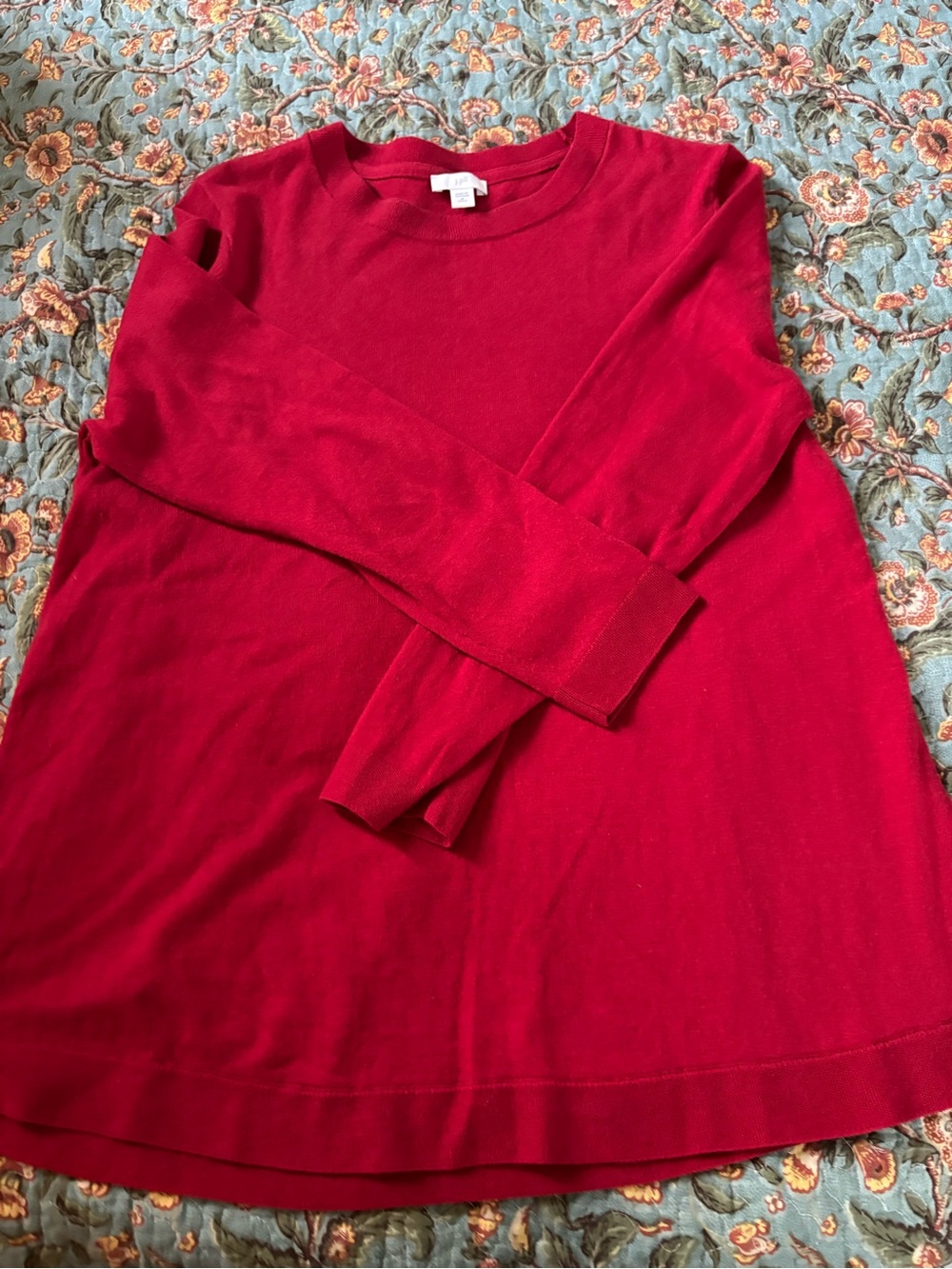 J. Jill Vibrant Red Crewneck Sweater